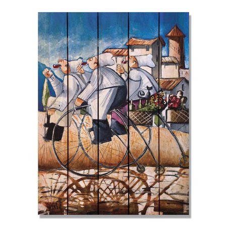 RICKI&APOSS RUGS 28 x 36 in. Wests Baker Bikes Inside & Outside Cedar Wall Art RI758622